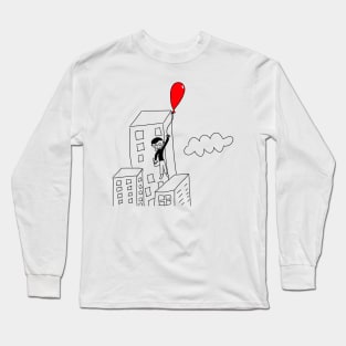 Balloon Boy in the Clouds Long Sleeve T-Shirt